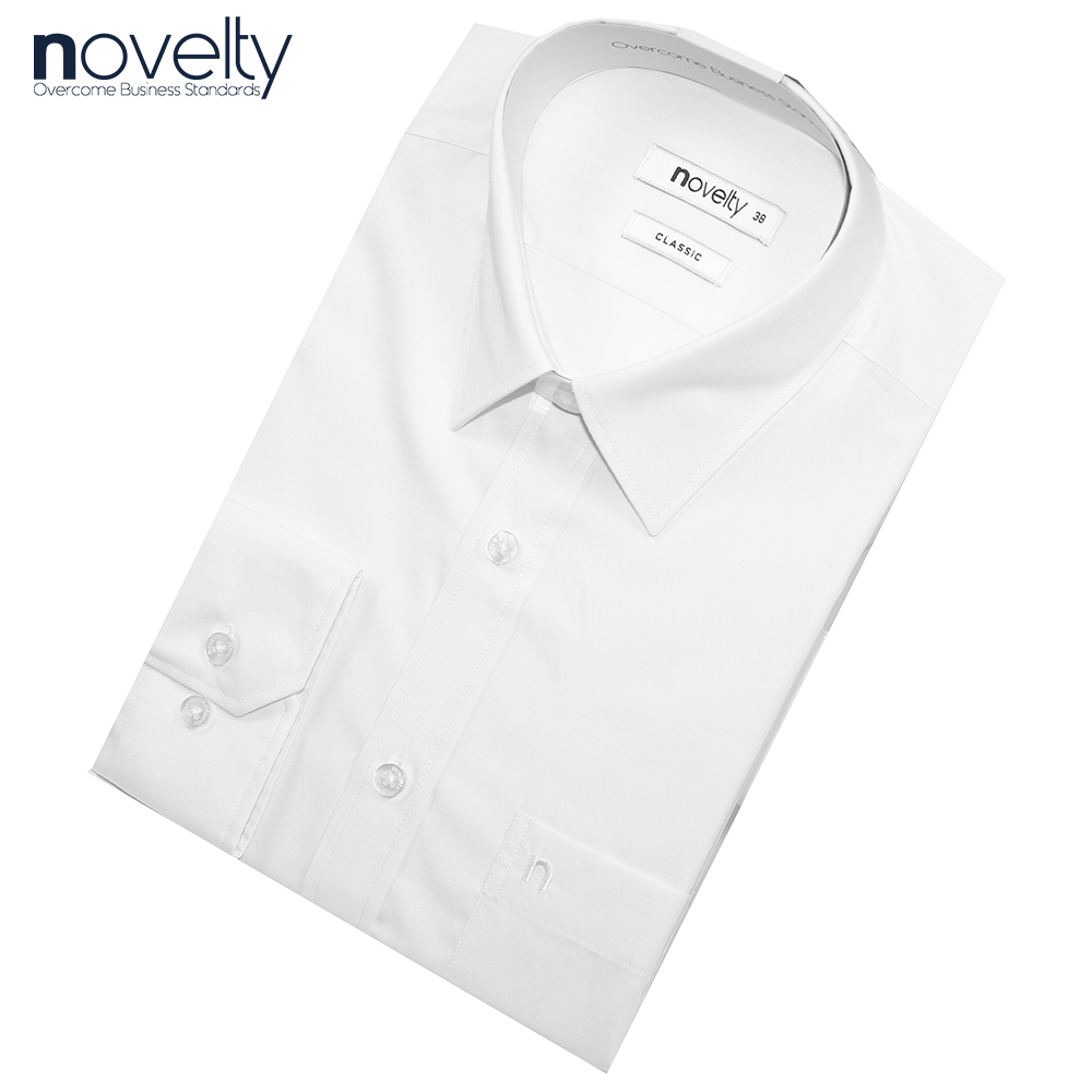 Áo sơ mi trắng nam dài tay Novelty Classic màu trắng NSMMTTNTCC220635D
