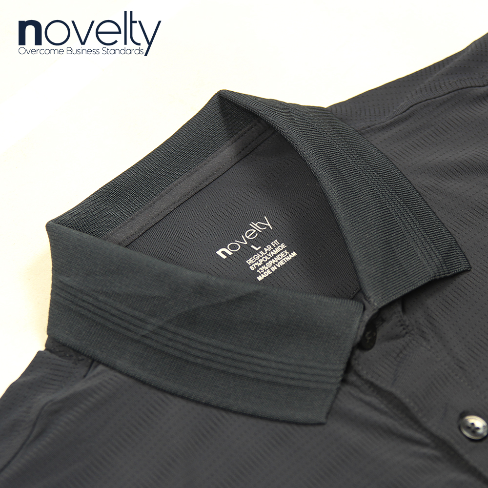 Áo Polo nam Novelty Regular fit màu đen NATMMDMPSR210061N