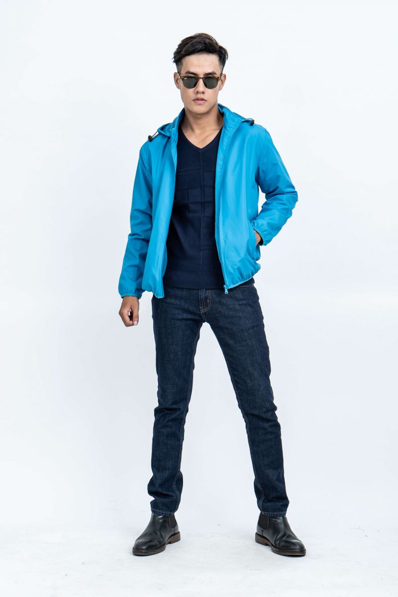 Áo Jacket nam Novelty 02 lớp màu xanh Yamaha 1806412