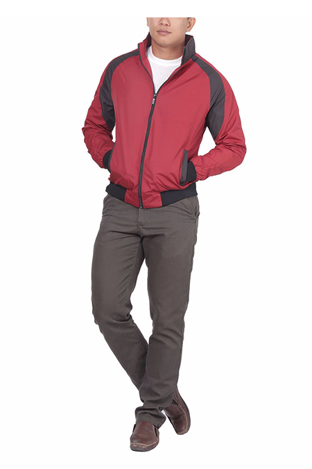Áo Jacket nam Novelty 02 lớp màu đỏ phối sọc 1705352