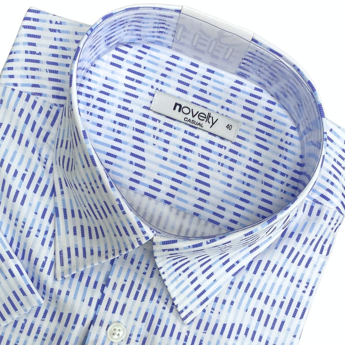ÁO SƠ MI NAM NGẮN TAY NOVELTY CASUAL SPUN HOA VĂN XANH BIỂN NSMMINMSPB260997N
