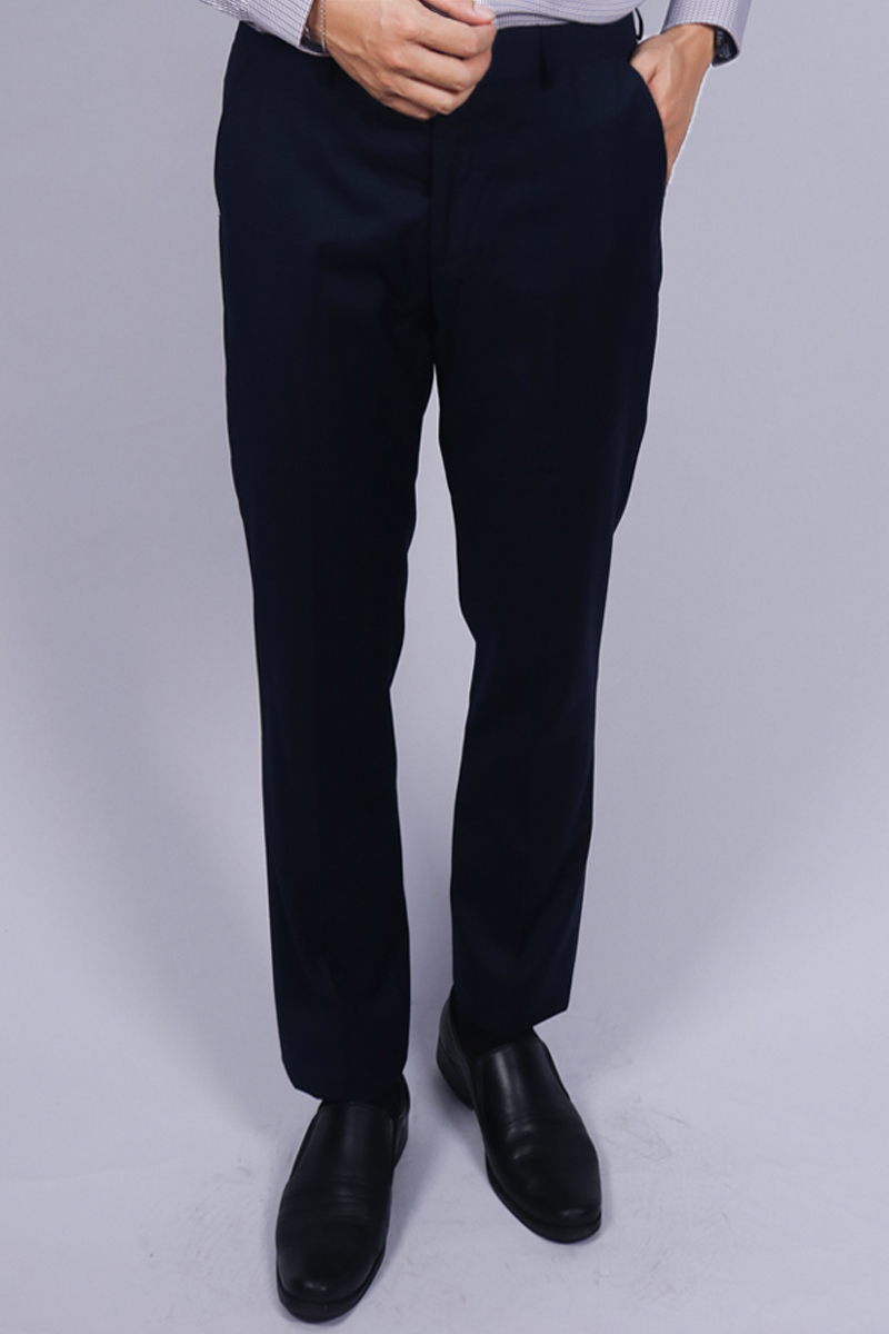 Quần tây nam Novelty Regular fit 0Ply xanh đen NQTMMDMPRR2305060