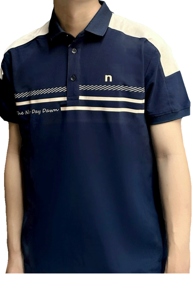 Áo Polo nam Novelty Regular fit xanh đen NATMPMMCSR240144N