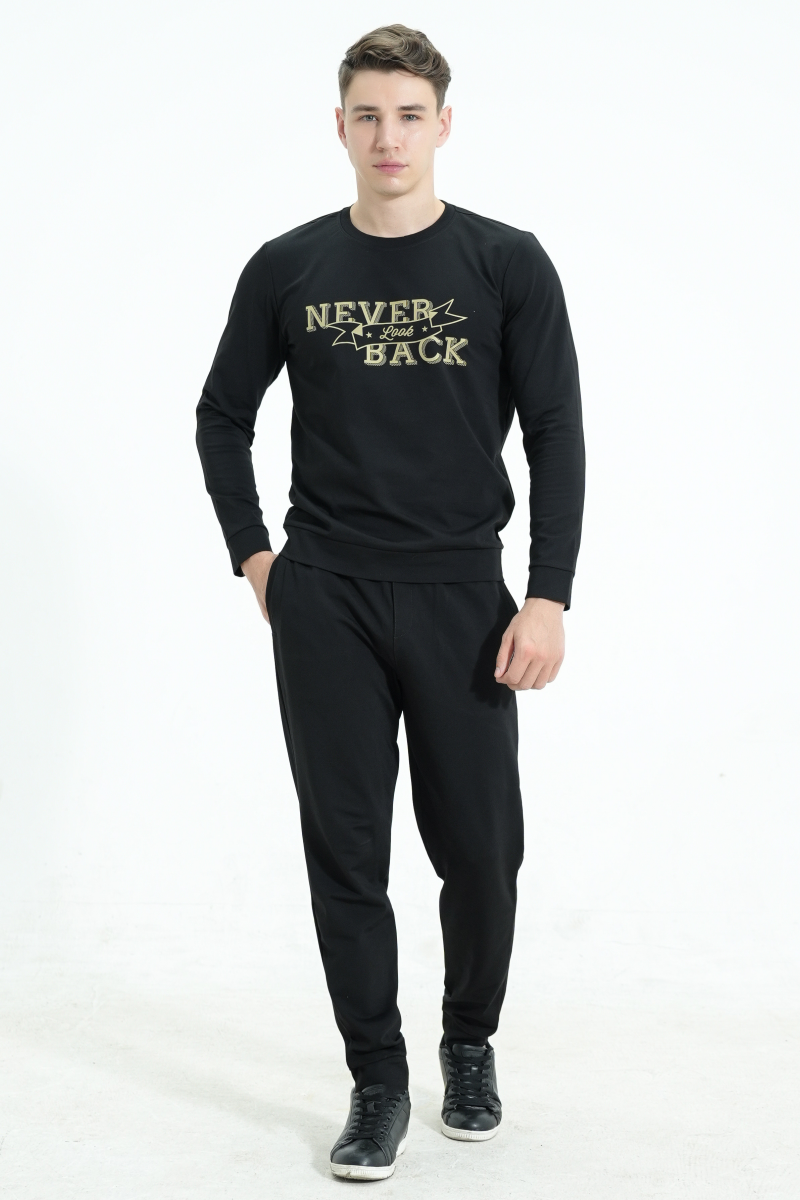 Quần jogger nam Novelty Regular fit đen NBTMMDMT3R240498B