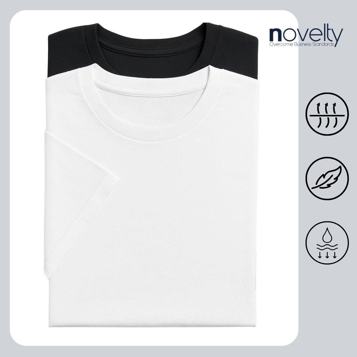 [HÈ NÓNG- DEAL MÁT] COMBO 2 ÁO THUN COTTON CỔ TRÒN NOVELTY