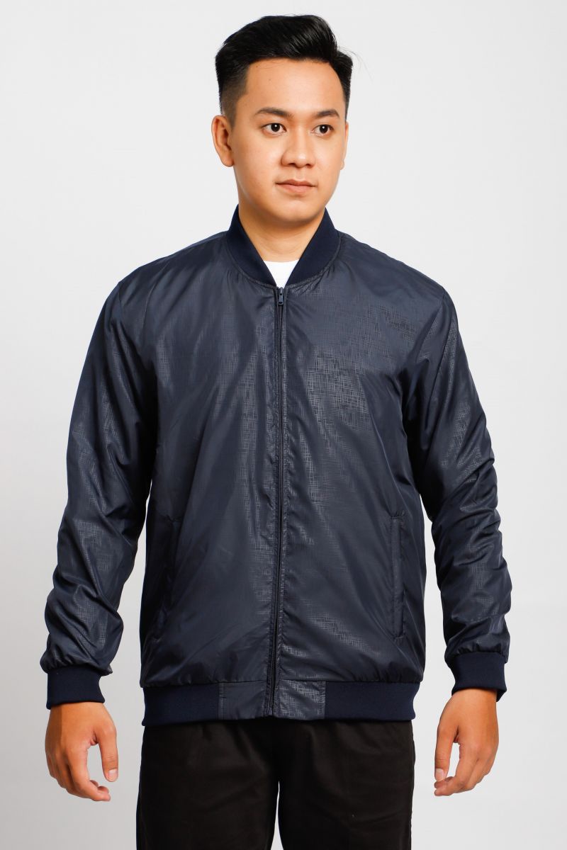 Áo jacket nam in chìm Novelty xanh đen 2203292