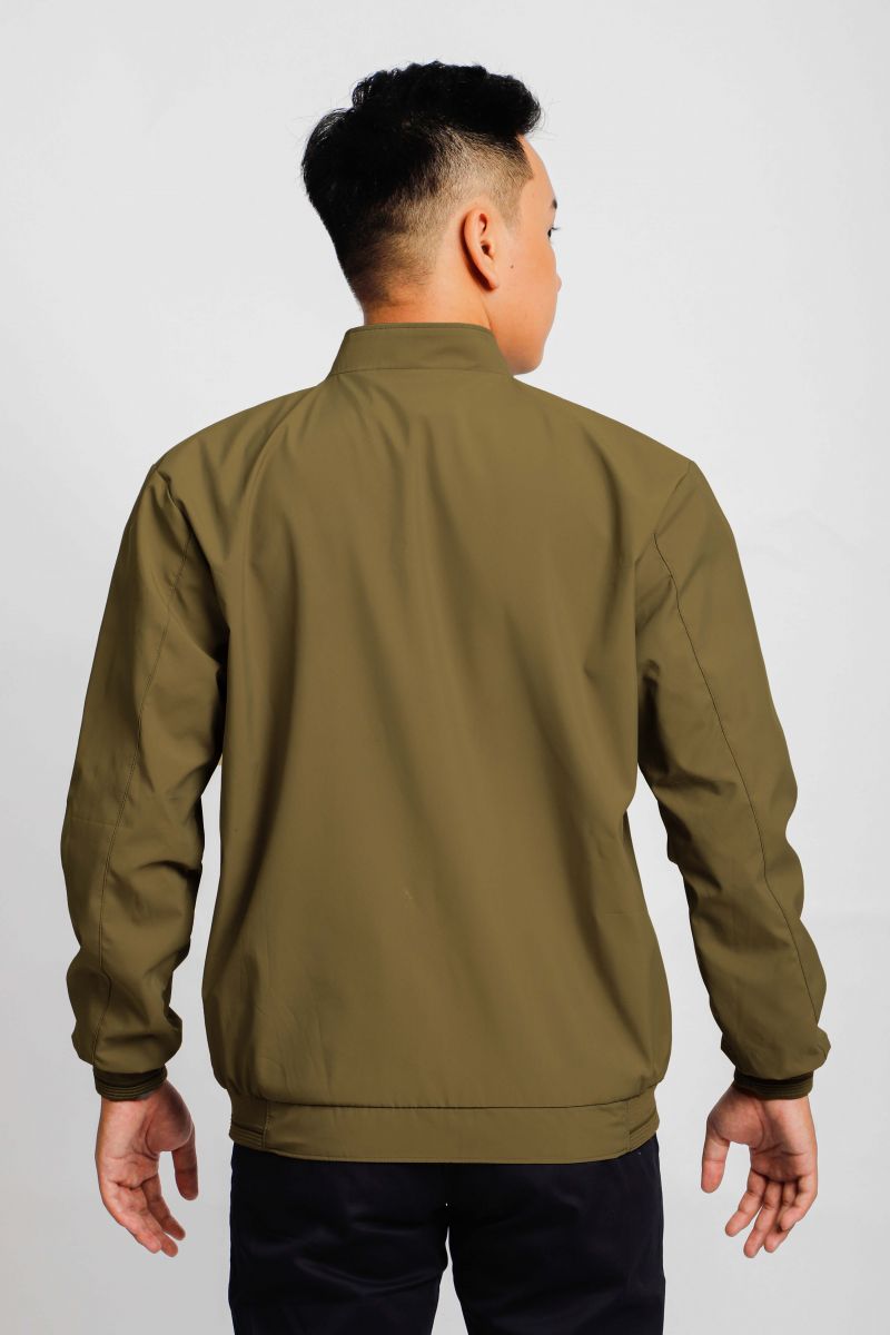 Áo jacket nam bonding cổ trụ Novelty vàng kaki 2203112