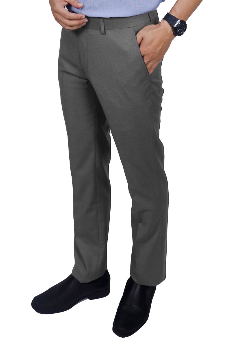 Quần tây nam Novelty Regular fit 0Ply  màu xám NQTMMDMPRR2308120