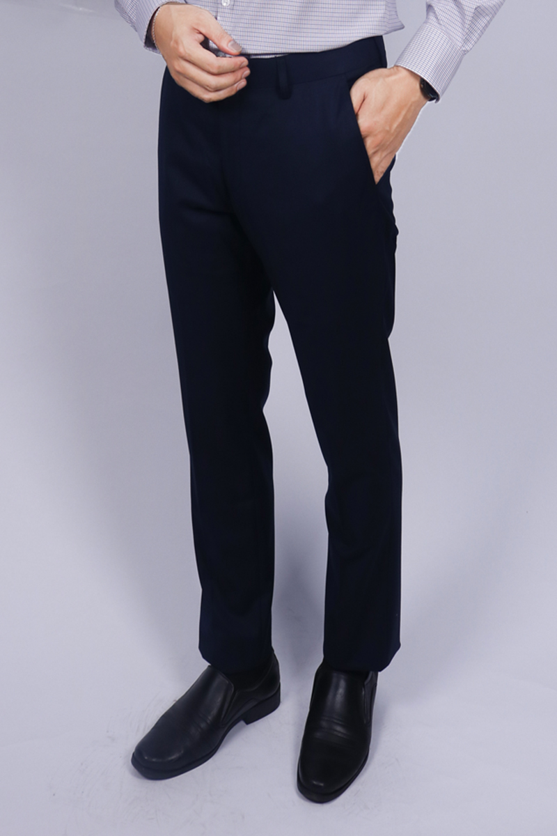 Quần tây nam Novelty Regular fit 0Ply xanh đen NQTMMDMPRR2305060