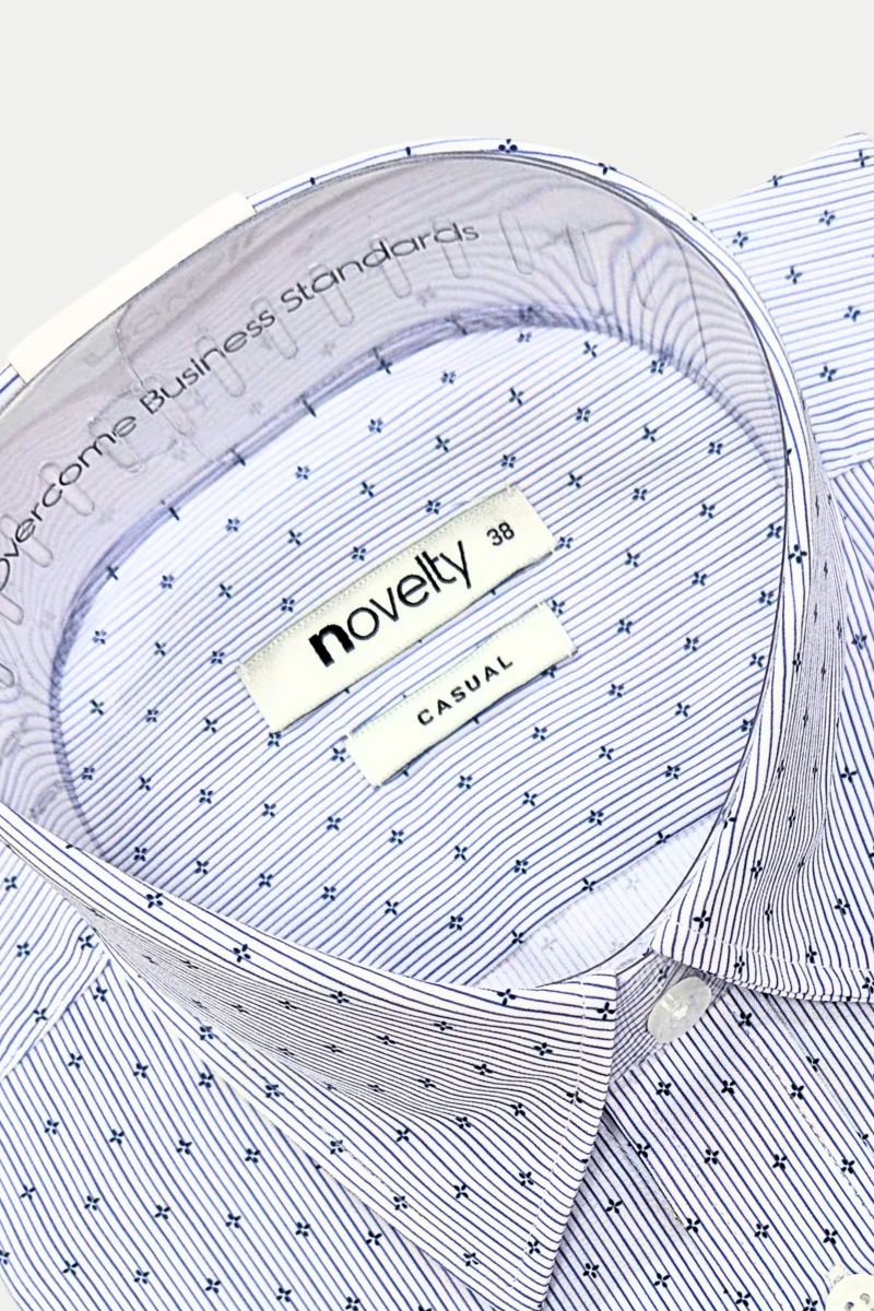 Áo sơ mi nam ngắn tay Novelty Casual Hoa văn NSMMINMSPB240452N