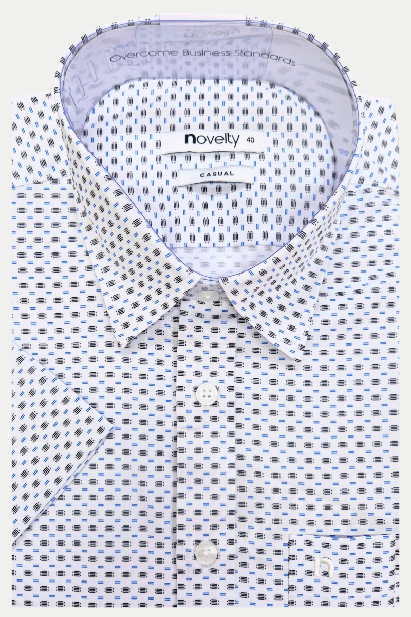 Áo sơ mi nam ngắn tay Novelty Casual Hoa văn NSMMINMSPB240459N
