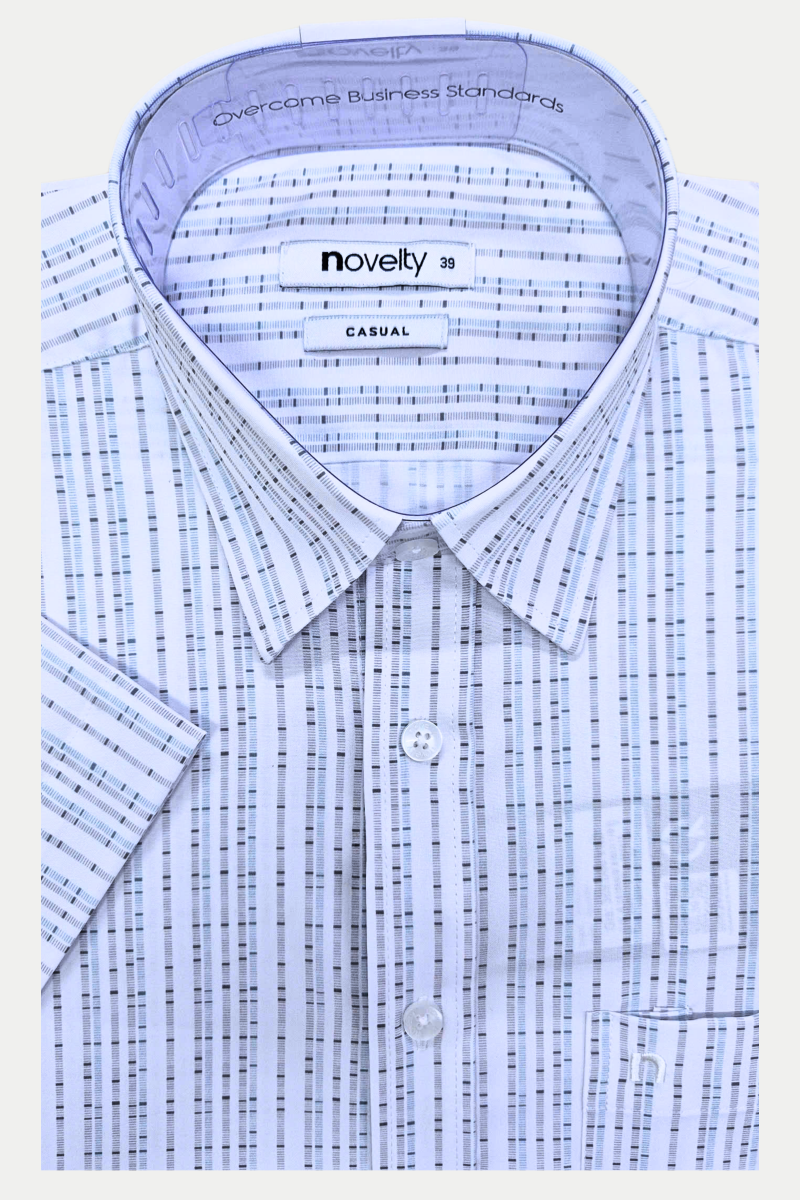 Áo sơ mi nam ngắn tay Novelty Casual Hoa văn NSMMINMSPB240462N