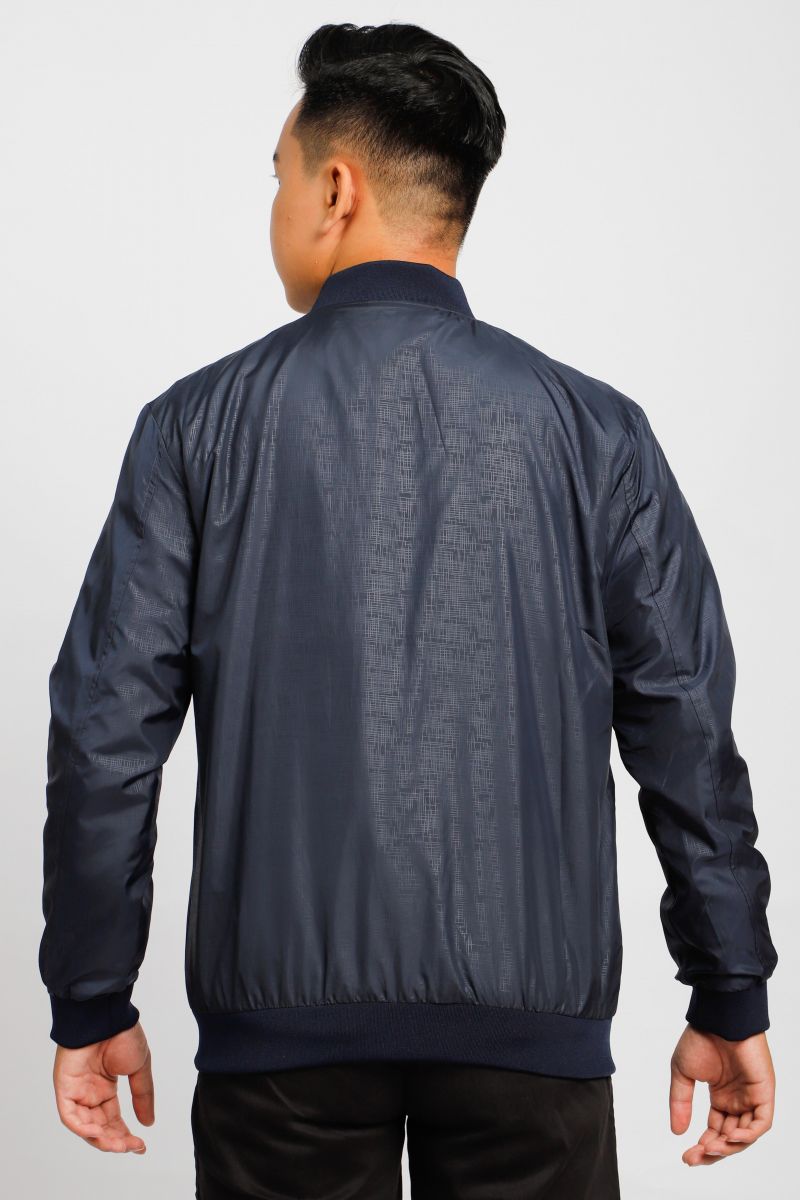 Áo jacket nam in chìm Novelty xanh đen NJKMMDMPLR2203292