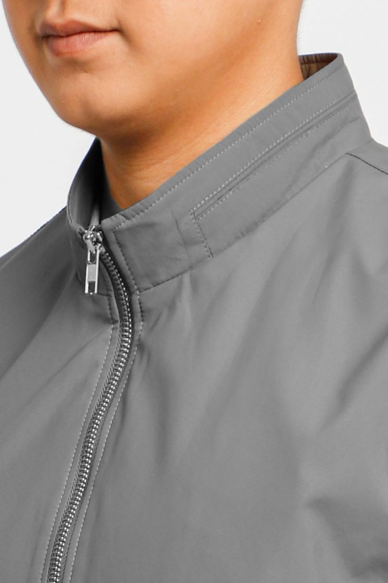Áo jacket nam bonding cổ trụ Novelty màu xám 2203062