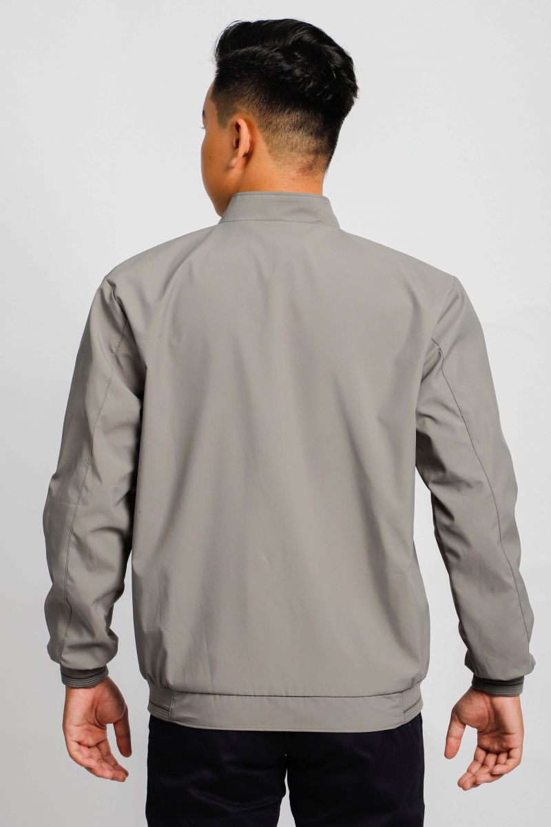 Áo jacket nam bonding cổ trụ Novelty màu xám 2203102