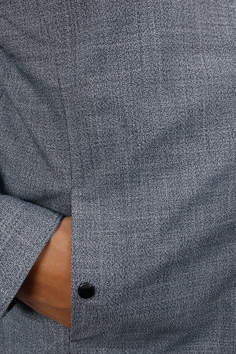 Áo Khoác Jacket 2 lớp Novelty cổ bẻ màu xám NJKMMDMT3B2305662