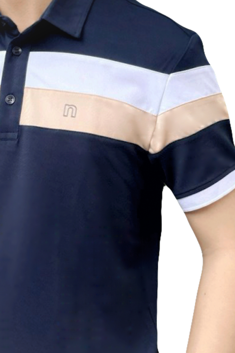 Áo Polo nam Novelty Regular fit xanh đen NATMPMMSPR240135N