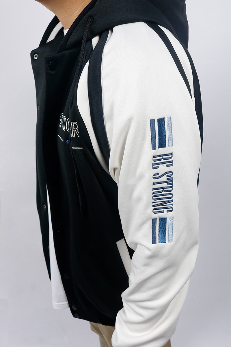 Áo Khoác Jacket 2 lớp nỉ Novelty màu đen NJKMMDMPLB2307042