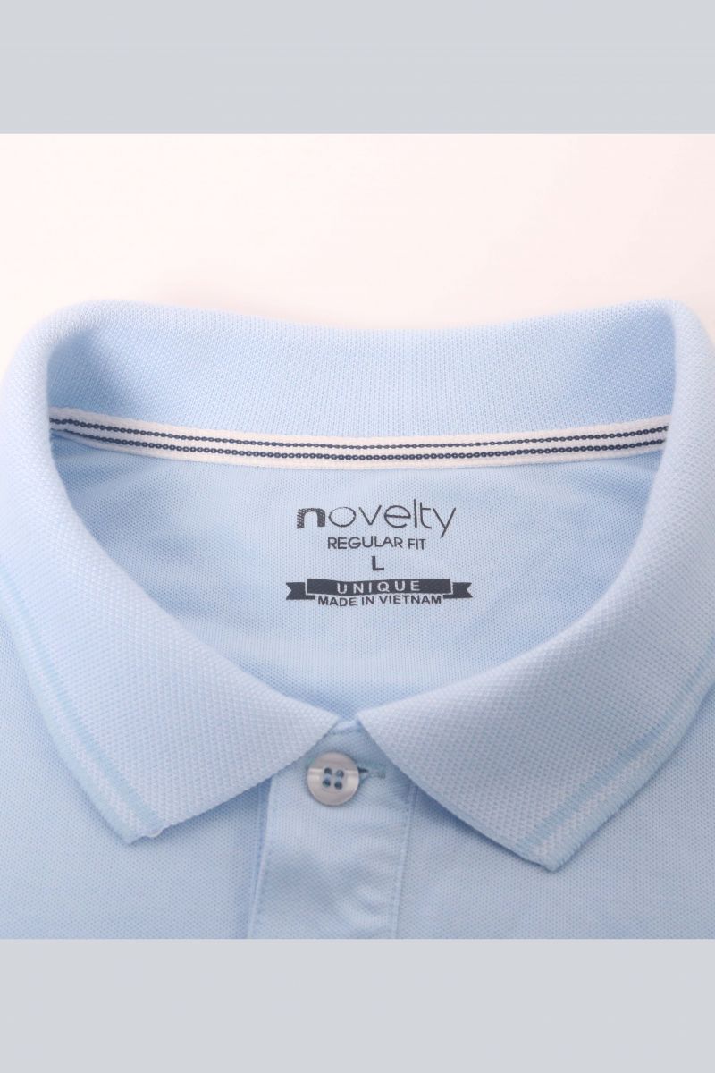 Áo thun Polo nam Novelty màu xanh dương nhạt NATMMTMT3R180043N