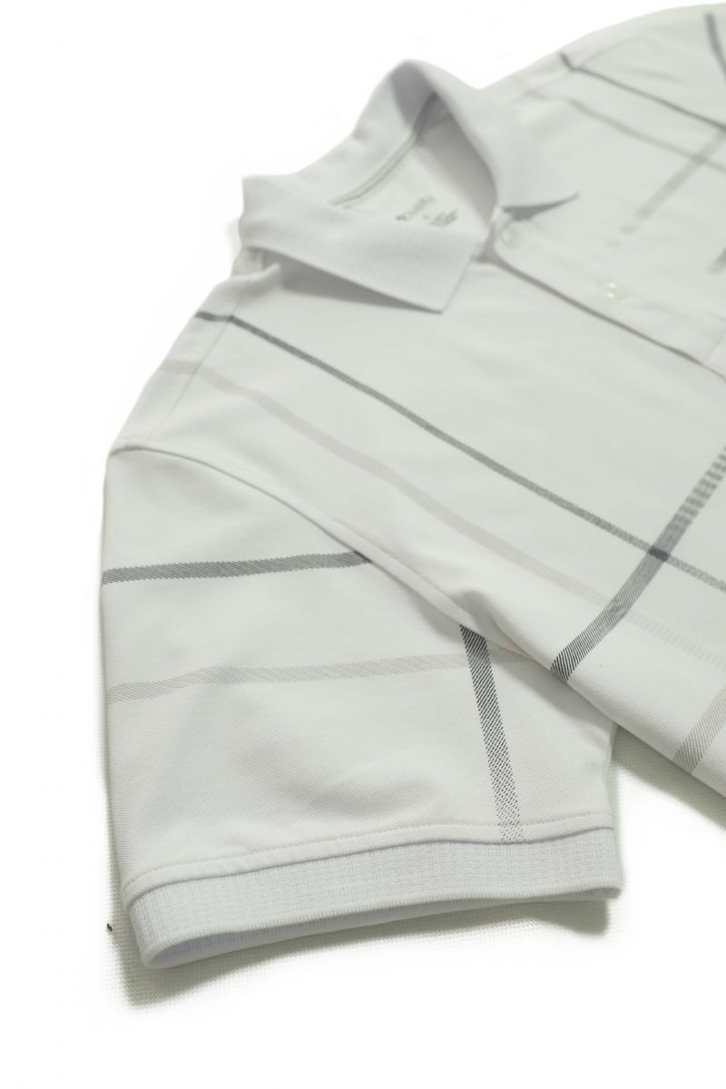 Áo Polo nam Novelty Regular fit họa tiết tràn thân, cổ bo dệt họa tiết trắng NATMMWMBSR210133N