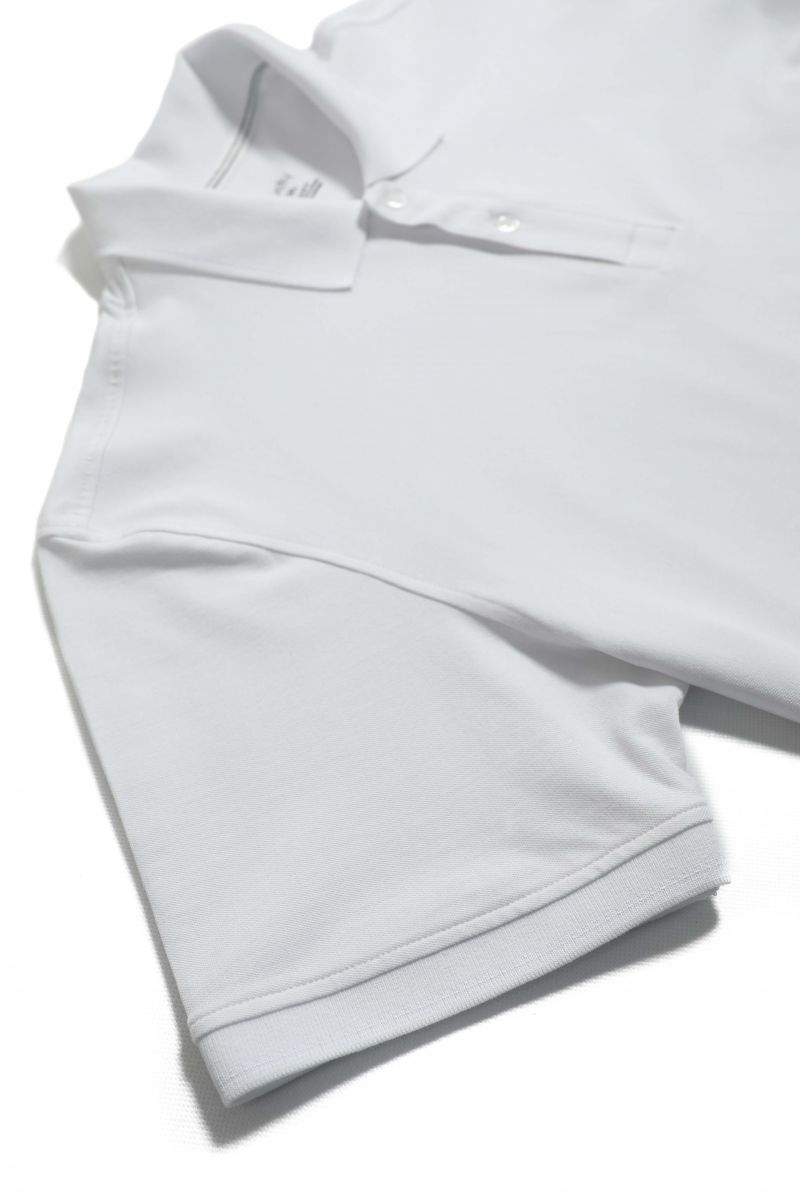 Áo thun Polo nam Novelty cổ viền sọc màu trắng NATMMWMBSR210128N