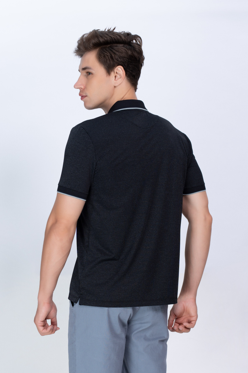 Áo Polo nam Novelty Regular fit Cool Feeling caro đen NATMCNMT3R250048N