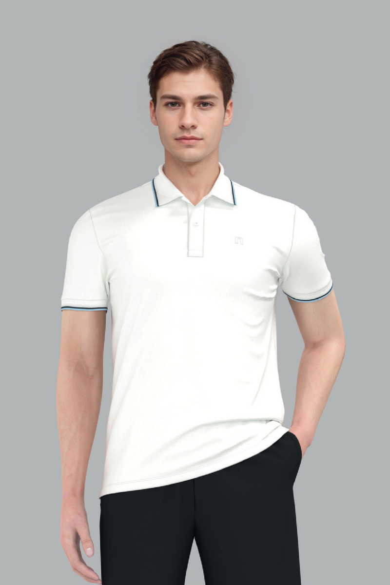 Áo Polo nam Novelty Regular fit Cool Feeling caro trắng NATMCNMT3R250049N