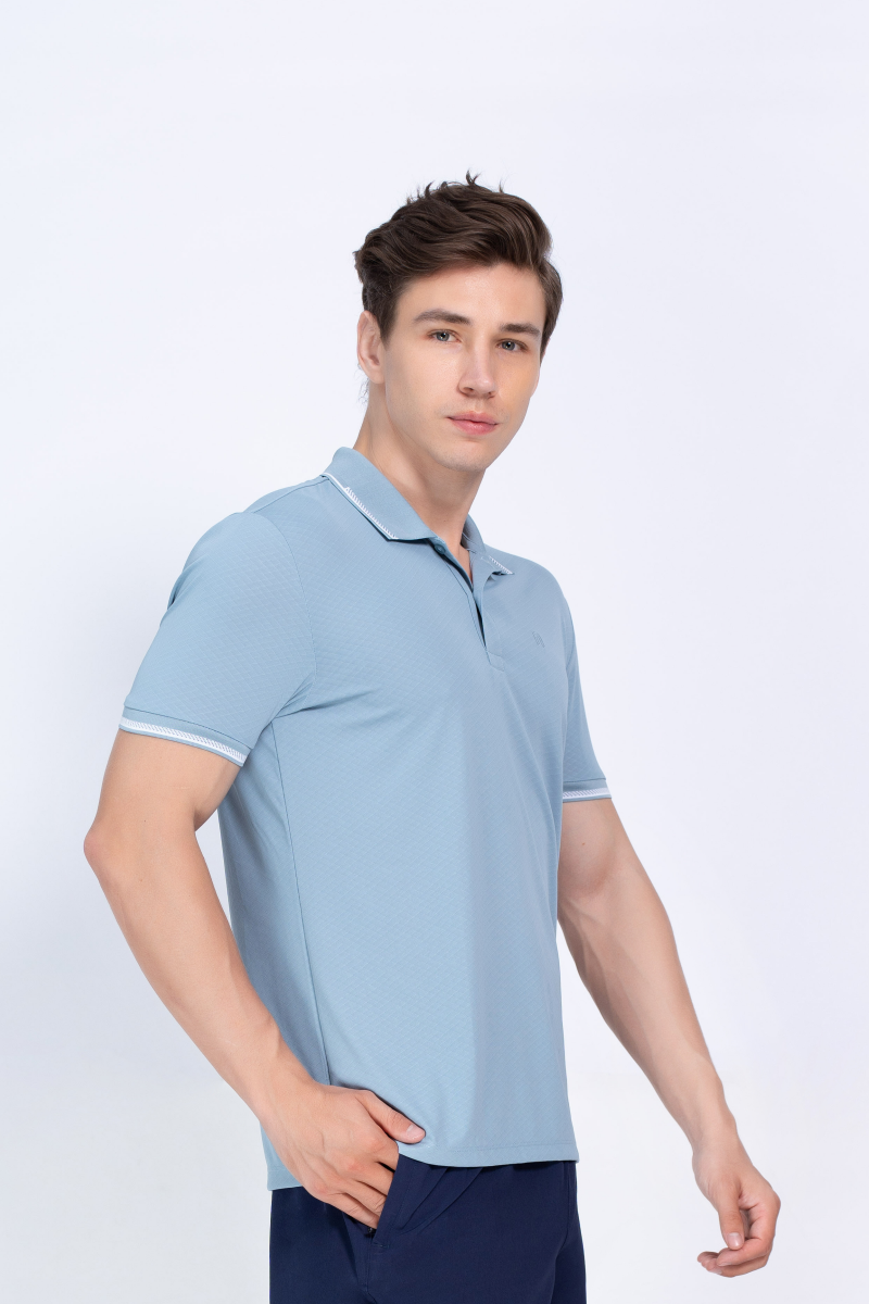 Áo Polo nam Novelty Regular fit Cool Feeling xanh dương NATMINMNER250027N