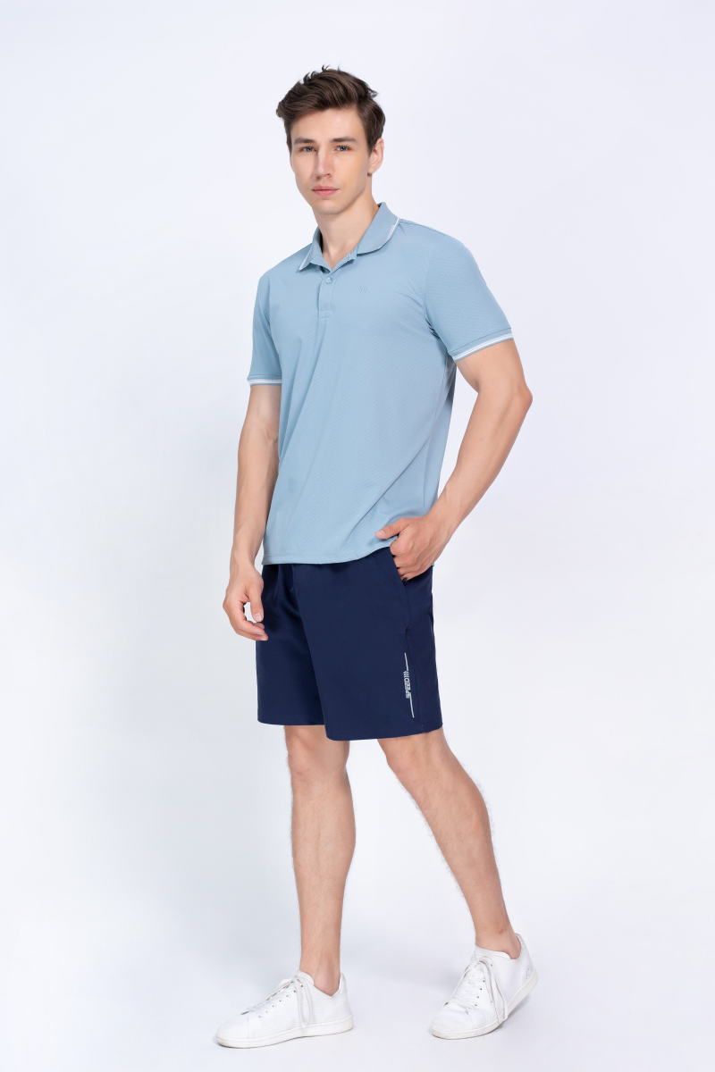 Áo Polo nam Novelty Regular fit Cool Feeling xanh dương NATMINMNER250027N