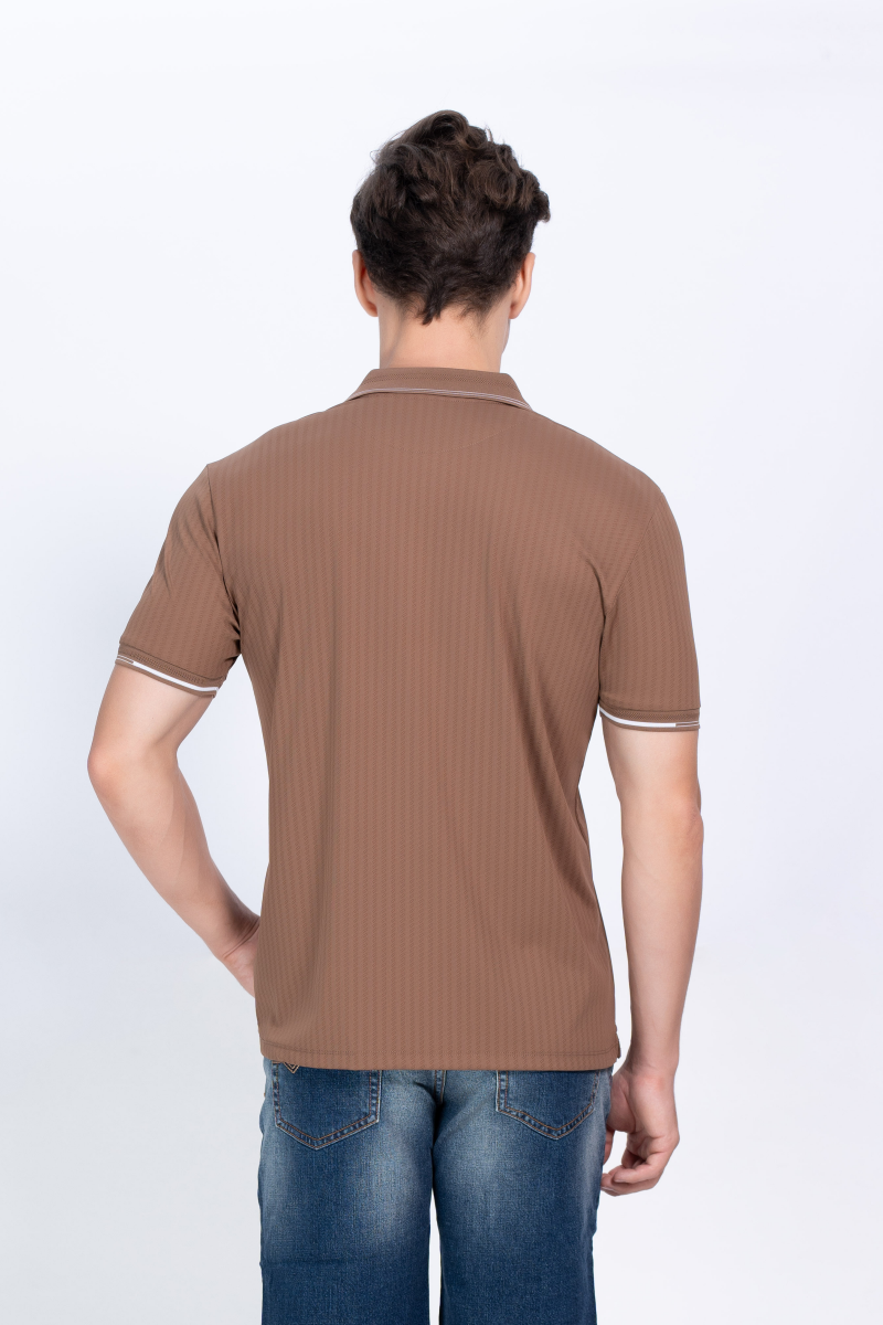 Áo Polo nam Novelty Regular fit Cool Feeling nâu NATMINMNER250029N