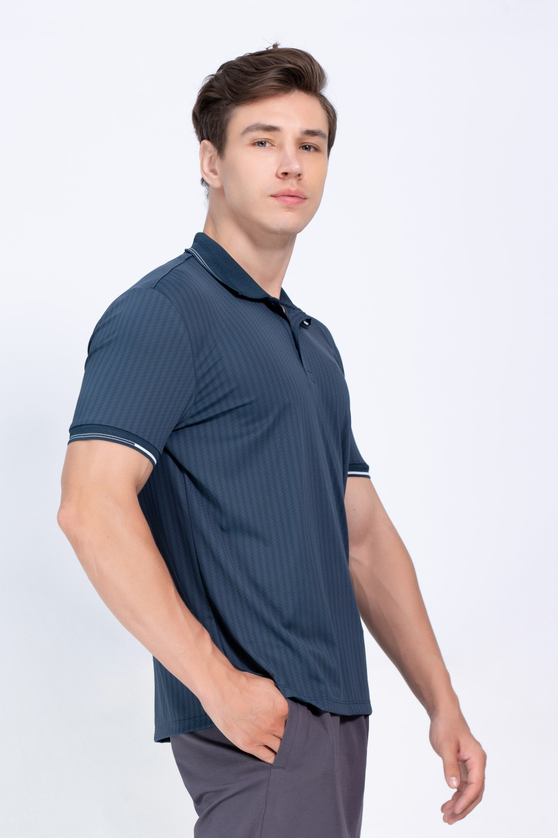 Áo Polo nam Novelty Regular fit Cool Feeling xanh cổ vịt NATMINMNER250032N