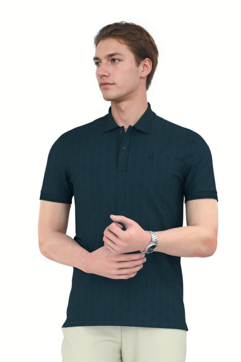Áo Polo nam Novelty Regular fit Cool Feeling xanh đen NATMINMNER250034N
