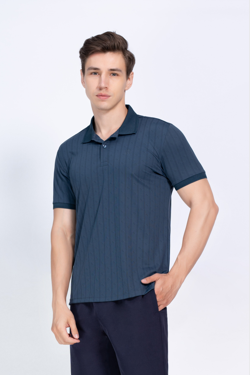 Áo Polo nam Novelty Regular fit Cool Feeling xanh cổ vịt NATMINMNER250035N