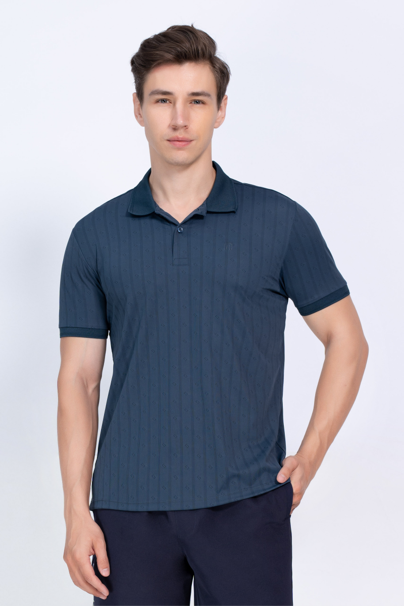 Áo Polo nam Novelty Regular fit Cool Feeling xanh cổ vịt NATMINMNER250035N