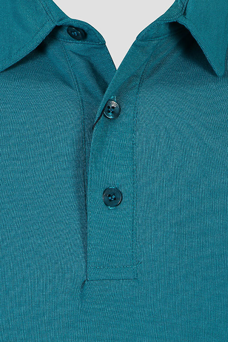 Áo Polo nam Novelty Regular fit Bamboo trơn màu xanh ve chai NATMMTMT3R181005N