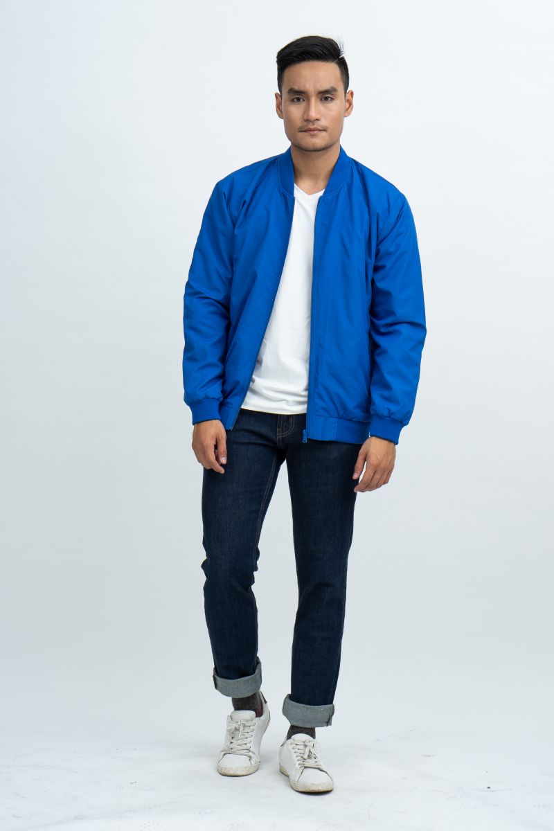 Áo Jacket nam 02 lớp màu xanh Coban NJKMMDMPLR1806502