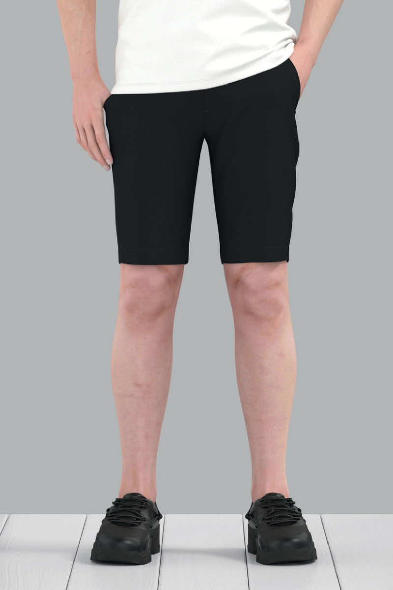 Quần short linen nam Novelty 0Ply Regular fit đen NQSLMDMCSR2500000