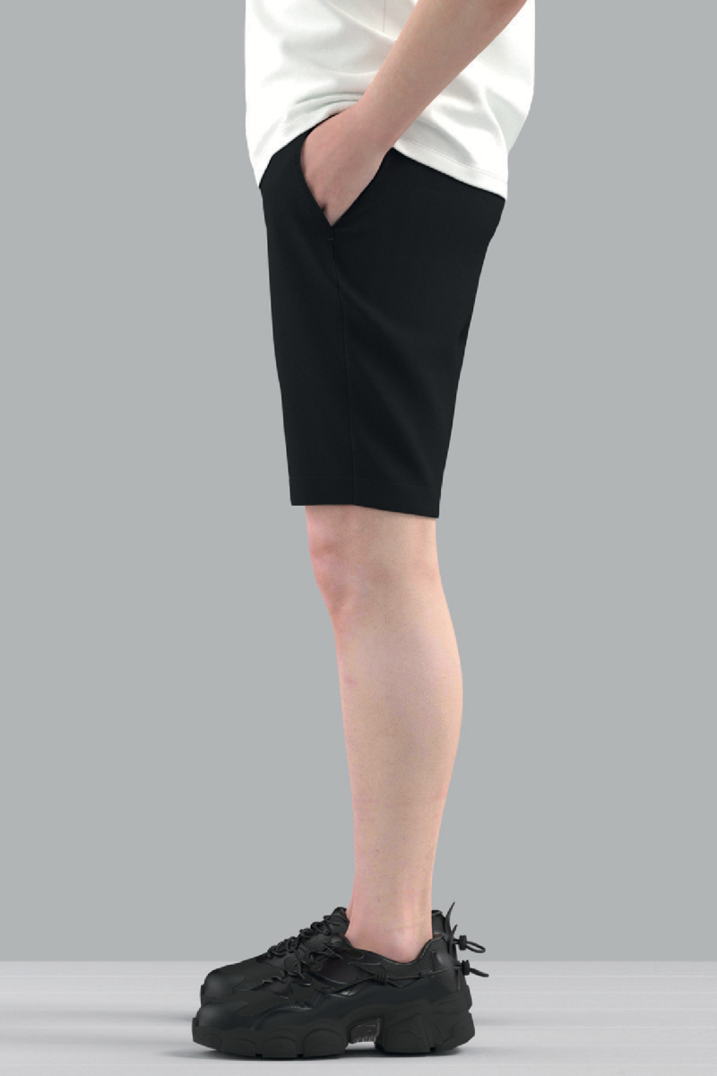 Quần short linen nam Novelty 0Ply Regular fit đen NQSLMDMCSR2500000