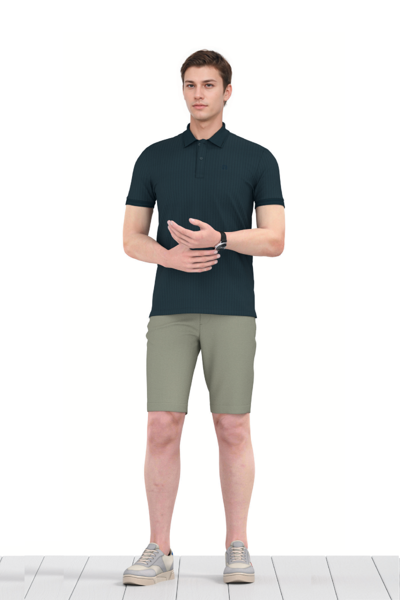 Quần short linen nam Novelty 0Ply Regular fit  xám NQSLMTMCSR2500020