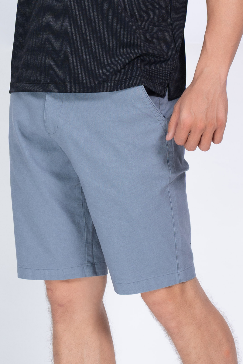 Quần short linen nam Novelty 0Ply Regular fit xanh nhạt NQSLMNMCSR2500030