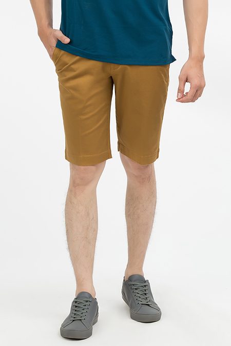Quần Short Khaki nam Novelty màu nâu NSKMMDMCSR1800740