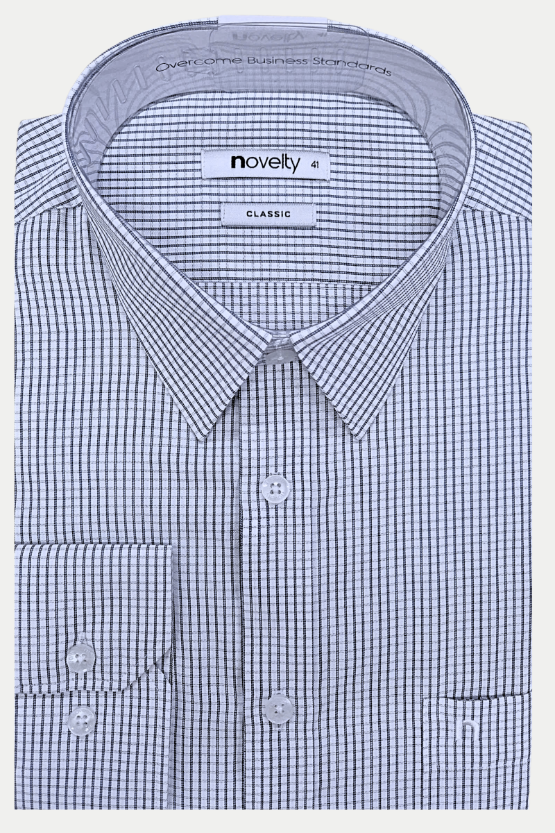 Áo sơ mi nam dài tay Novelty Regular fit Caro lớn  NSMMCLMRCC240629D