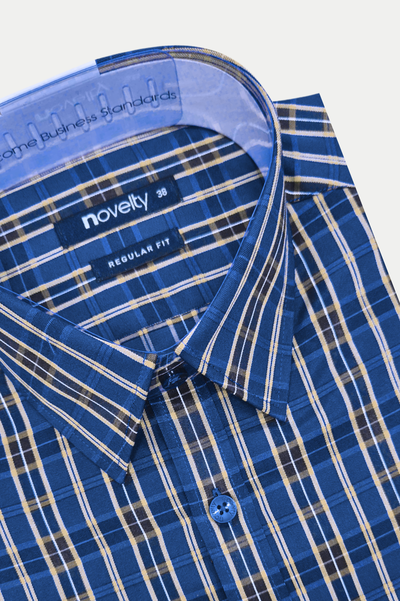 Áo sơ mi nam dài tay Novelty Regular fit Caro lớn NSMMCLMRCR240628D