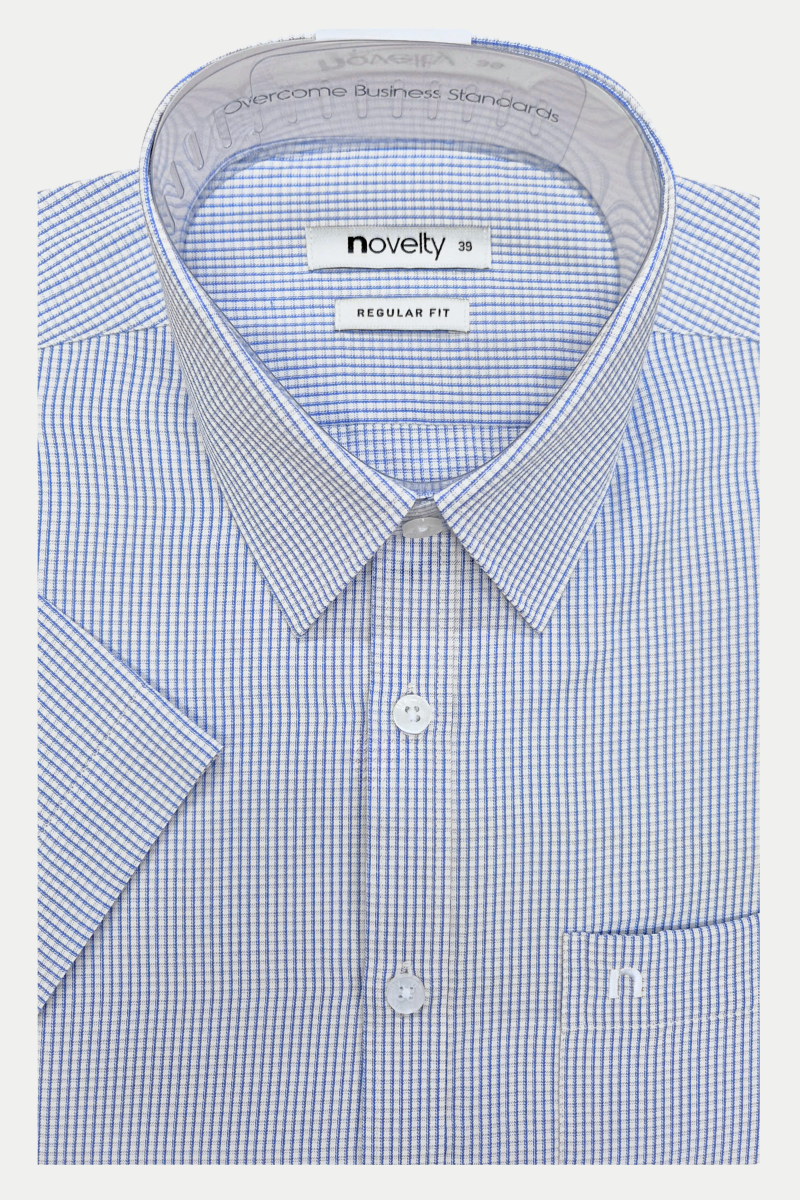 Áo sơ mi nam ngắn tay Novelty Regular fit Caro lớn NSMMCLMRCR240637N
