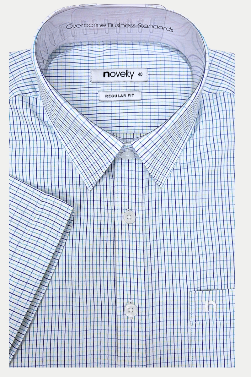 Áo sơ mi nam ngắn tay Novelty Regular fit caro NSMMCLMTCR240615N