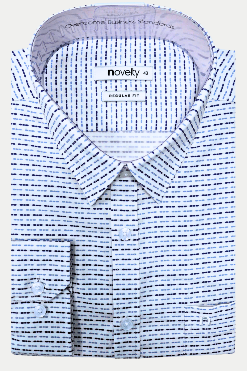 Áo sơ mi nam dài tay Novelty Regular fit hoa văn NSMMINMMSR240588D