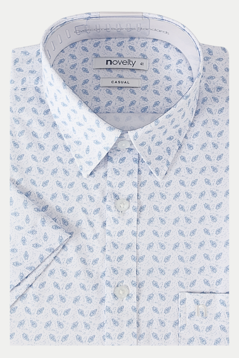 Áo sơ mi nam ngắn tay Novelty Casual Hoa văn NSMMINMSPB250075N