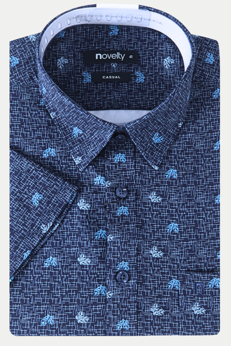 Áo sơ mi nam ngắn tay Novelty Casual Hoa văn NSMMINMSPB250077N
