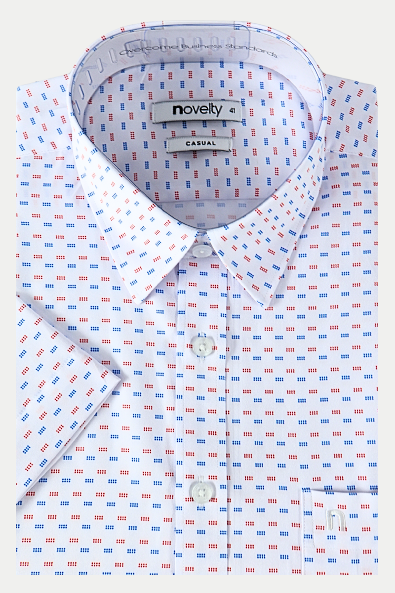 Áo sơ mi nam ngắn tay Novelty Casual Hoa văn NSMMINMSPB250080N