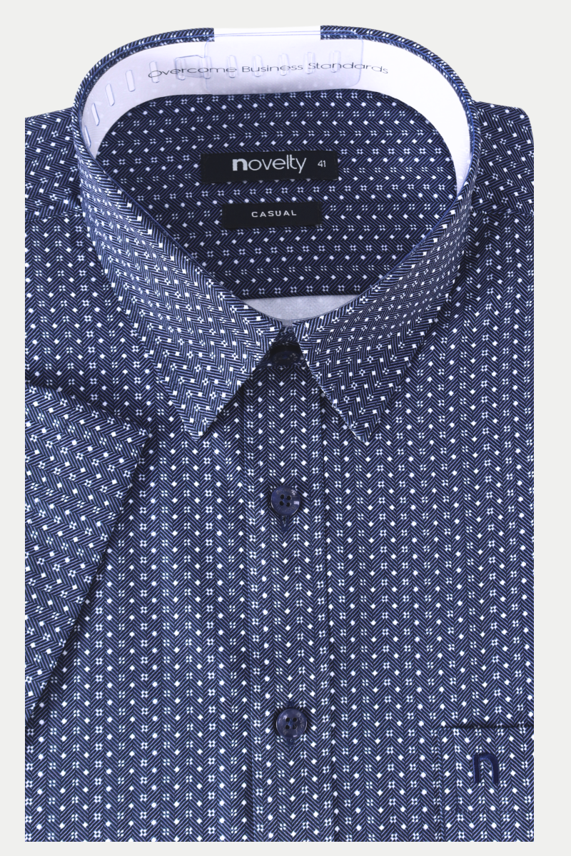 Áo sơ mi nam ngắn tay Novelty Casual Hoa văn NSMMINMSPB250081N